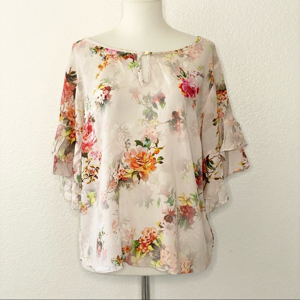Pink floral Blouse - Picture 1 of 5
